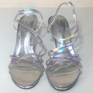 Call It Spring Clear Metallic Strappy Sandals